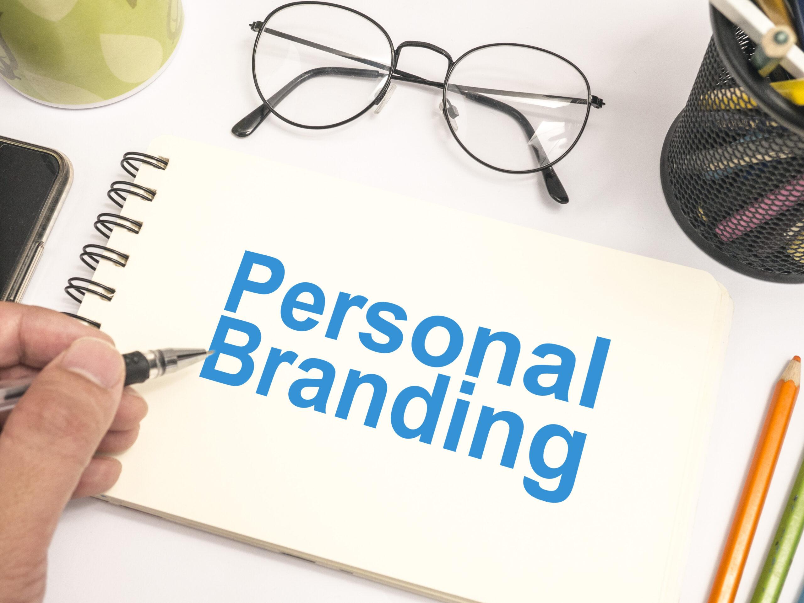 Personal Branding. Words Typography Concept