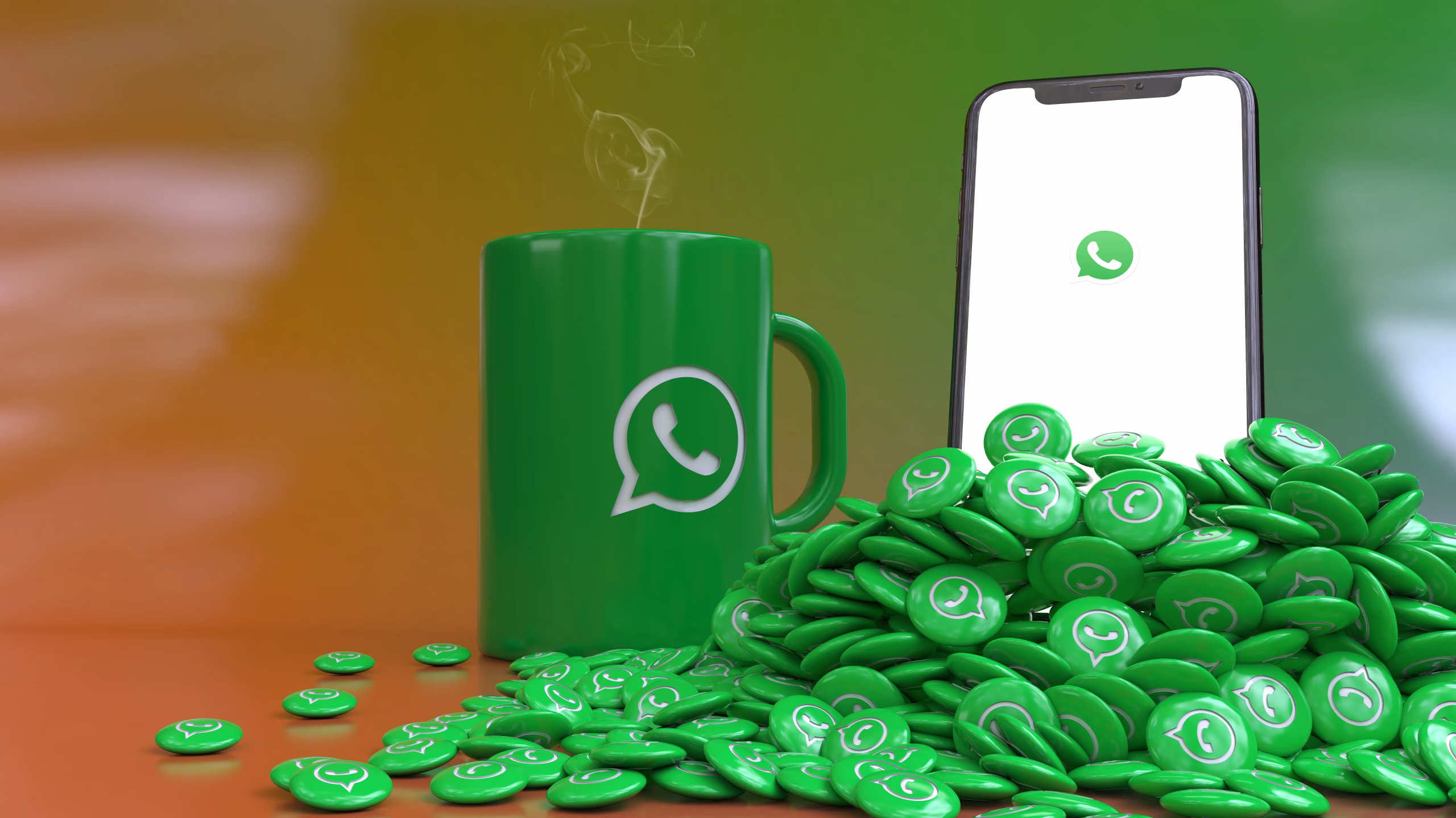 representacion-3d-de-un-telefono-inteligente-que-emerge-de-un-monton-de-pils-brillantes-de-whatsapp-